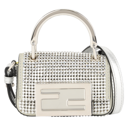 Nano Baguette Charm, Crystal/Satin, Silver, 7AS136AMWO, DB/S/AC, 2*